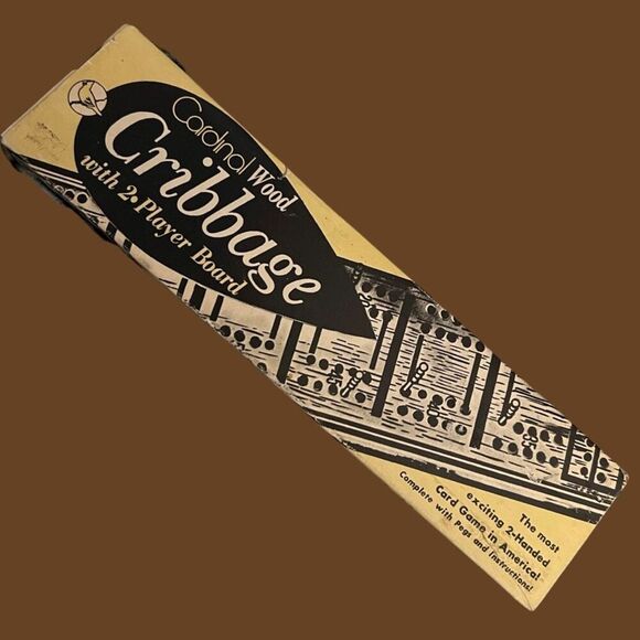 Vintage Cardinal Wood Cribbage with Two Player Board No. 61 - Picture 6 of 6